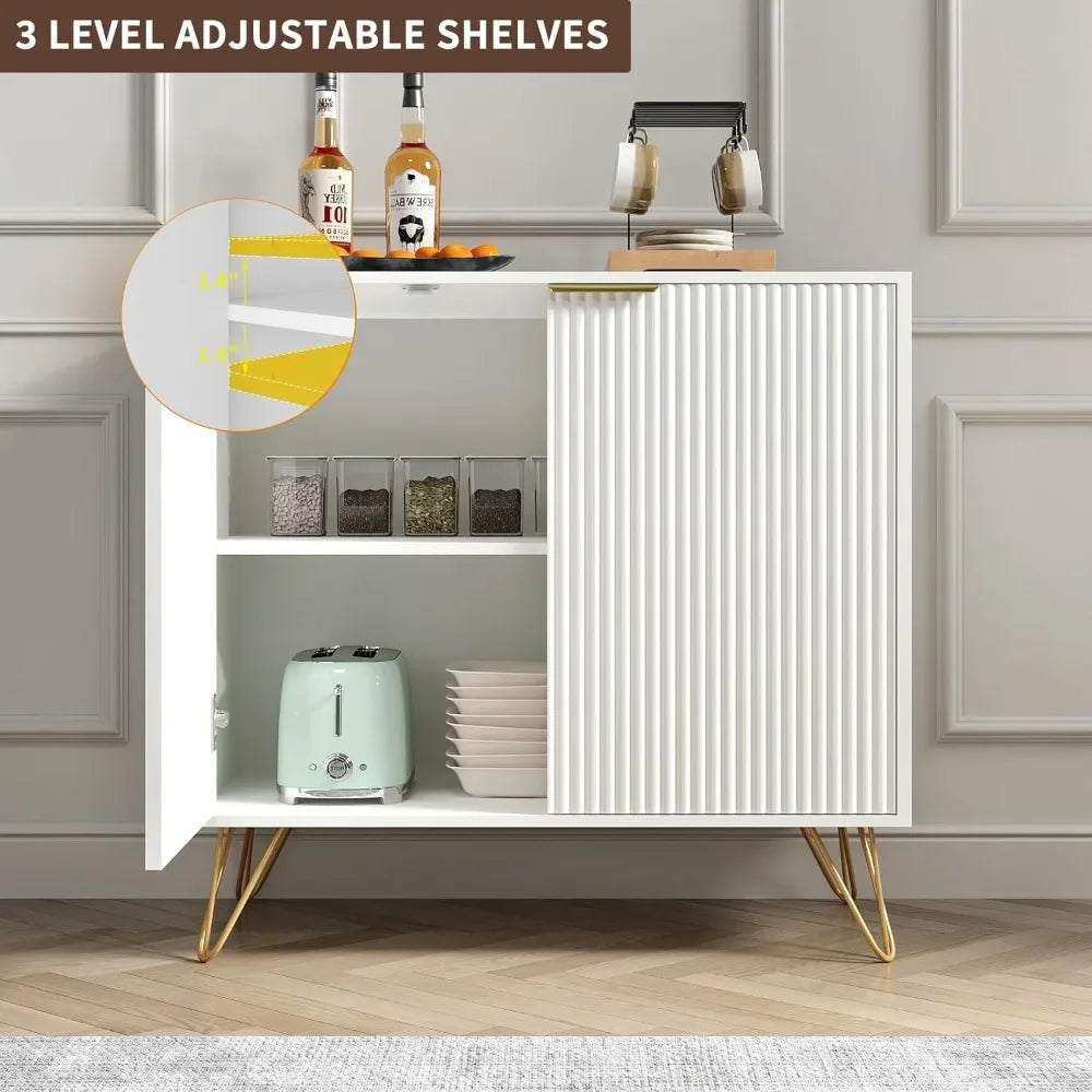 XMSJ 2 Door Storage Cabinet With Adjustable Shelf Engineered Wood