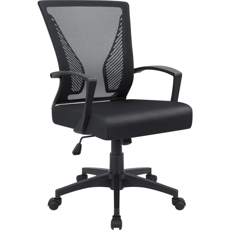 Office Chair Ergonomic Mesh Chair With Lumbar Support And Armrests