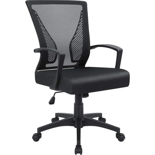 Office Chair Ergonomic Mesh Chair With Lumbar Support And Armrests