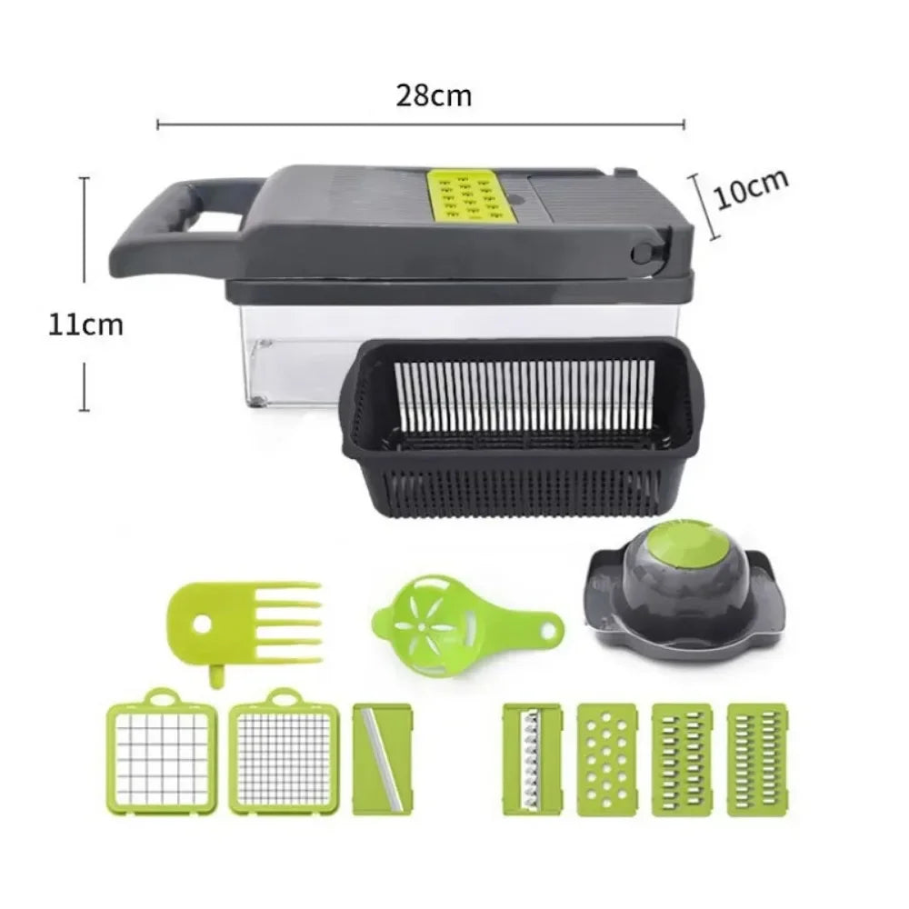 AEDG 14-In-1 Vegetable Chopper Slicer Dicer With Handle