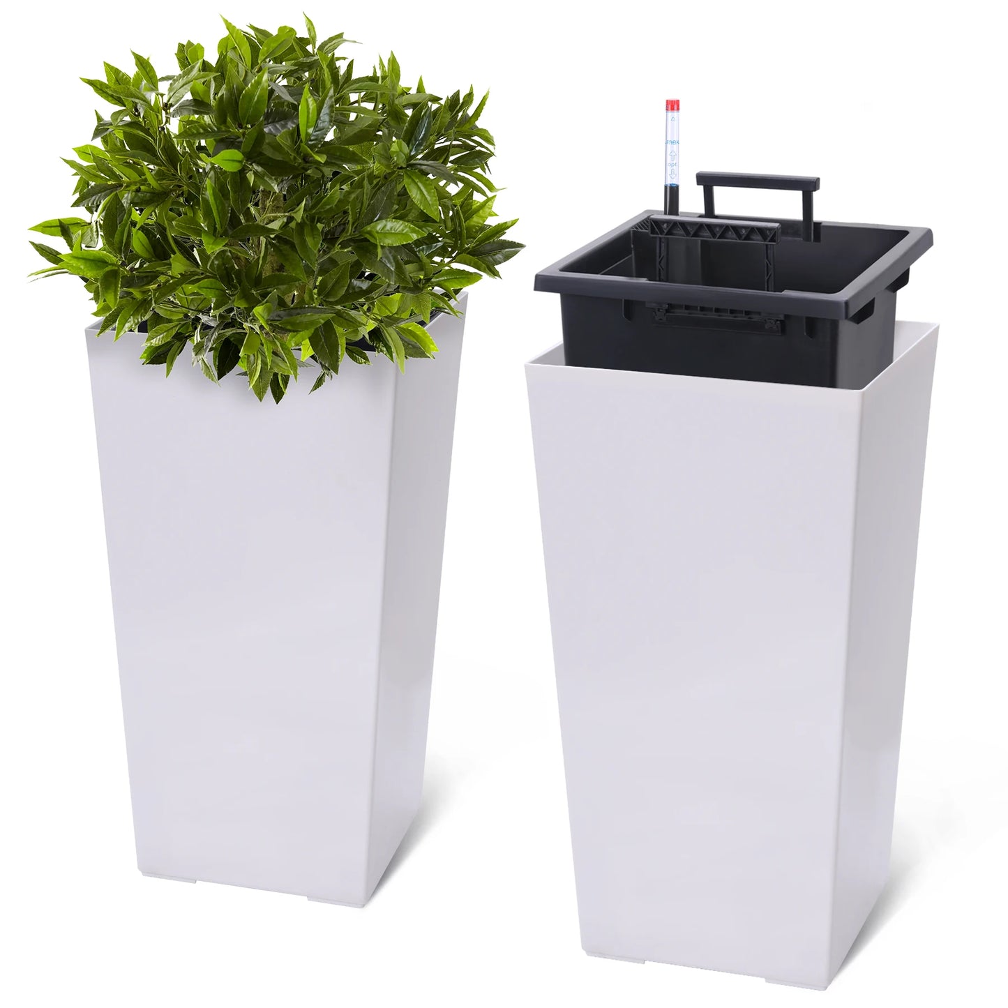 HobbyLane Tall Planter With Shelf Insert For Indoor Outdoor Use