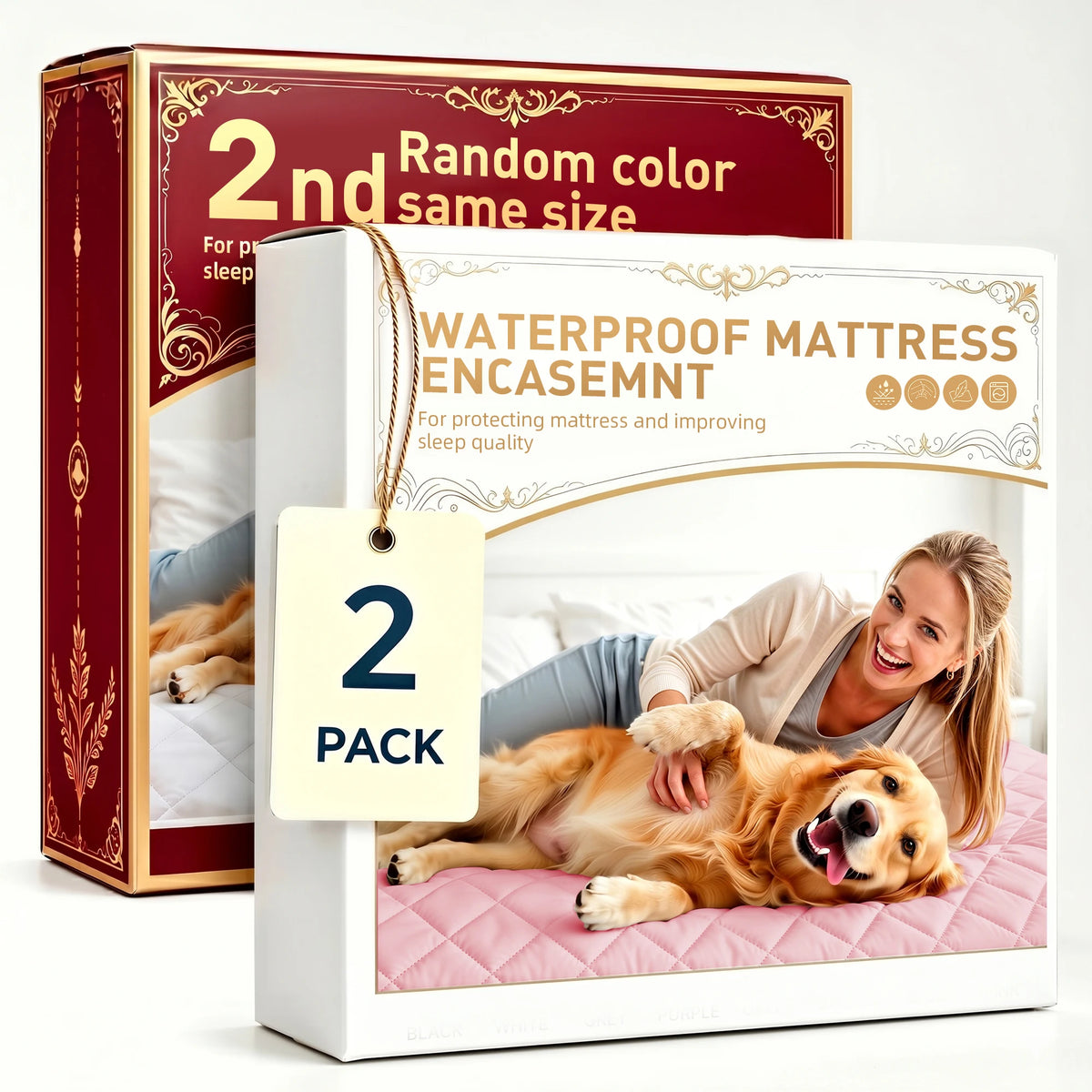 Waterproof Quilted Mattress Protector Cover Stain And Wrinkle Resistant
