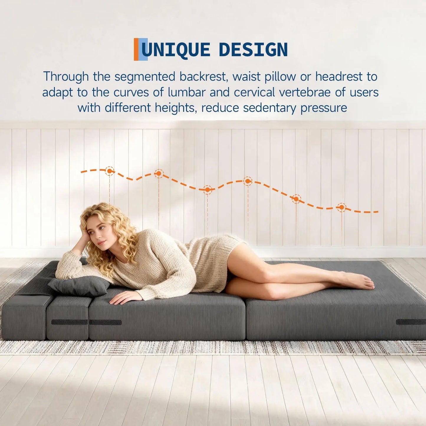HobbyLane 4-in-1 Folding Sofa Bed Convertible Sleeper Loveseat