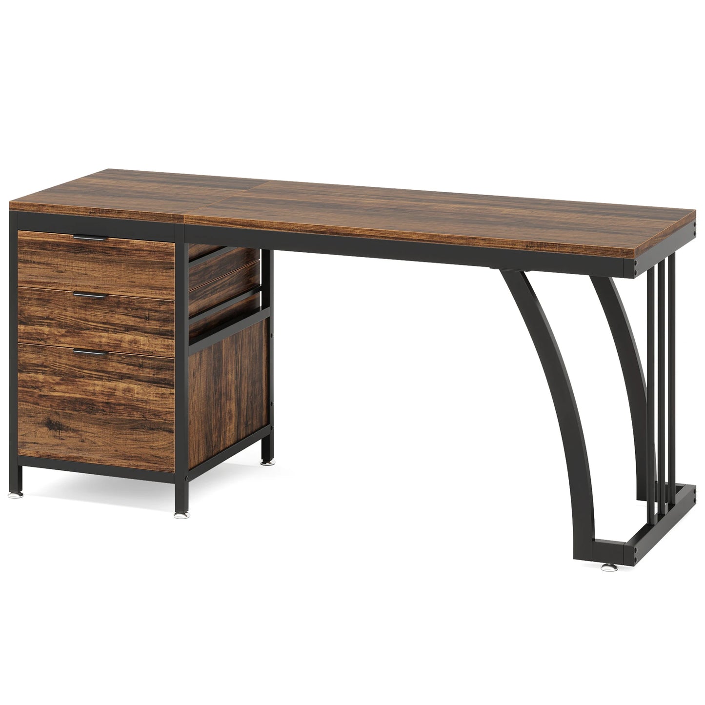 Tribesigns Computer Desk With Three Reversible Drawers