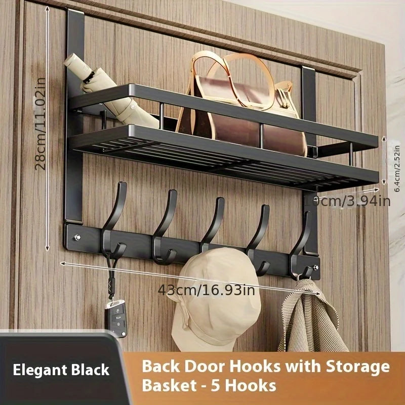 Multifunctional Over The Door Metal Storage Rack For Kitchen Bathroom