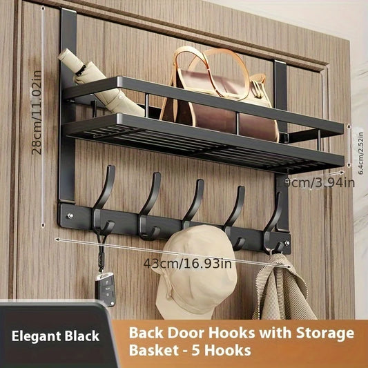 Multifunctional Over The Door Metal Storage Rack For Kitchen Bathroom