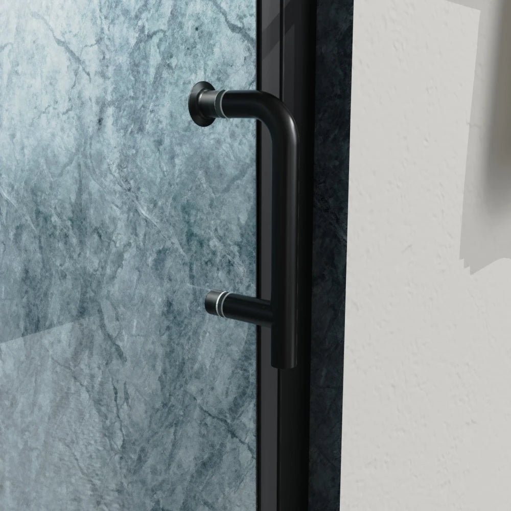 Bi-Fold Semi-Frameless Shower Doors With Clear Tempered Glass