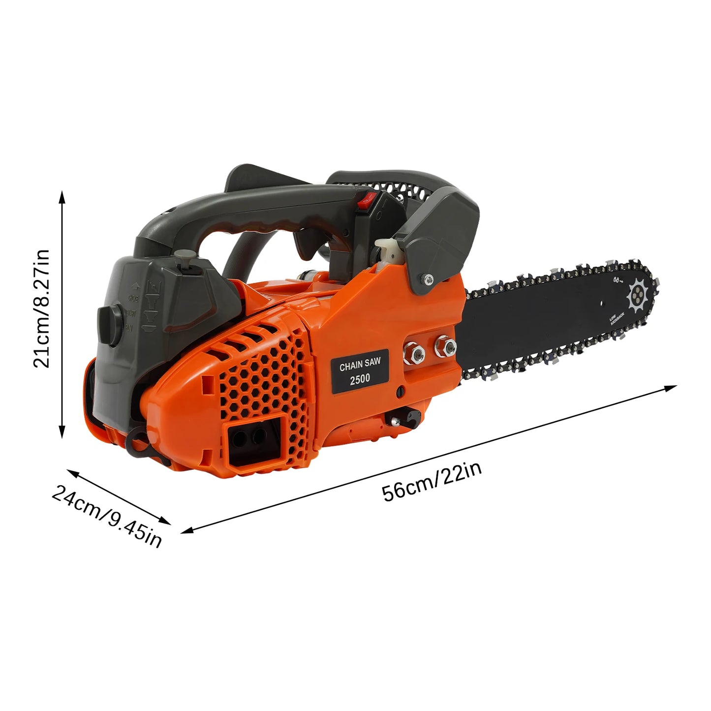 Gas Chainsaw 25.4cc Top Handle Portable Handheld Wood Cutting