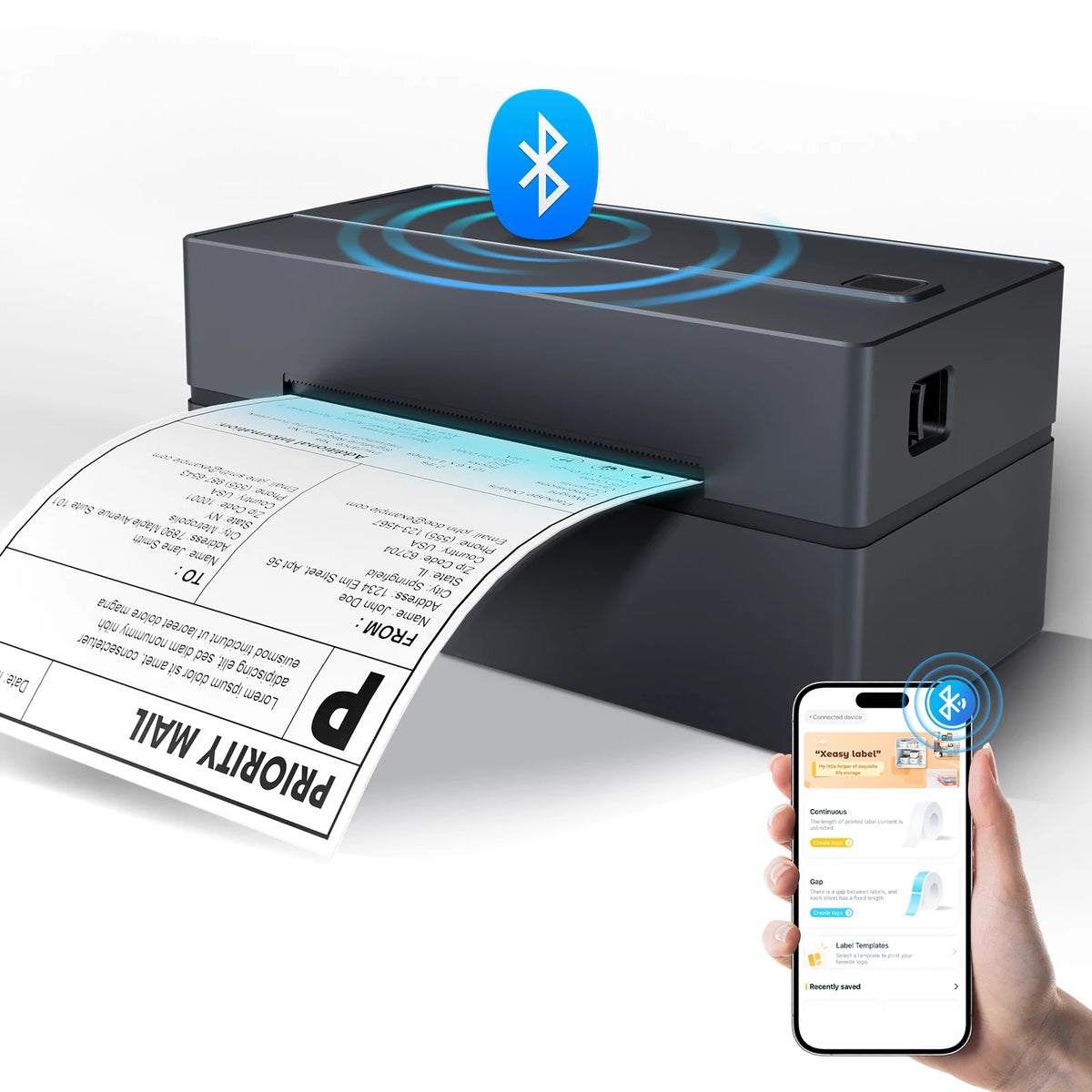 TakeYou Portable Thermal Label Printer Bluetooth USB Shipping Labels