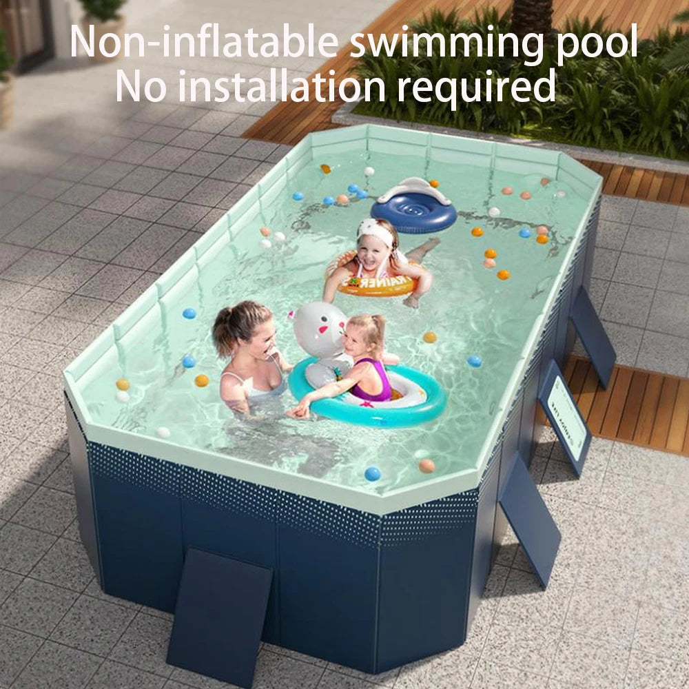 Foldable Outdoor Large Pool Garden Family Non Inflatable Pool