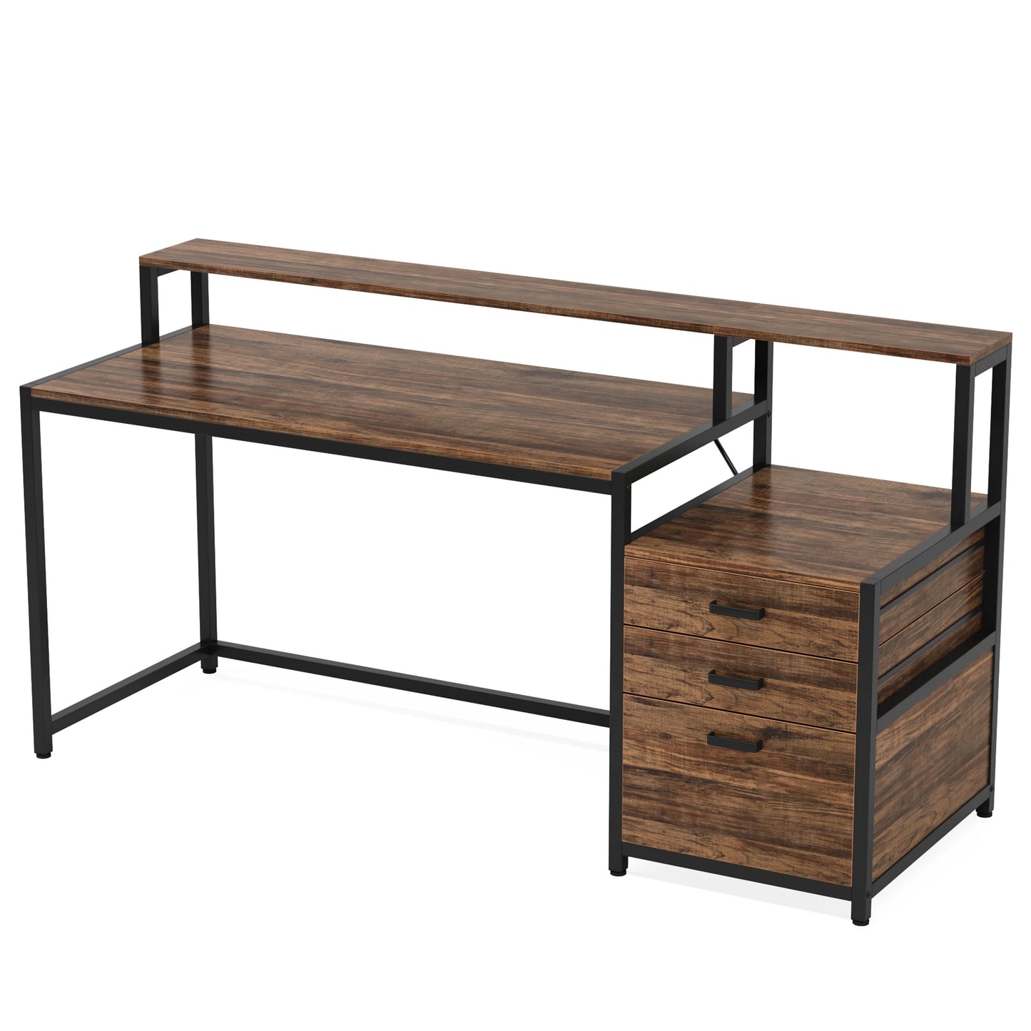 Tribesigns Computer Desk With Three Reversible Drawers
