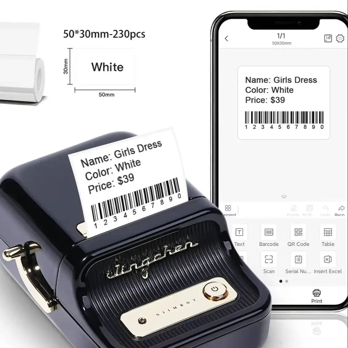 Niimbot B21 Mini Portable Bluetooth Thermal Label Printer