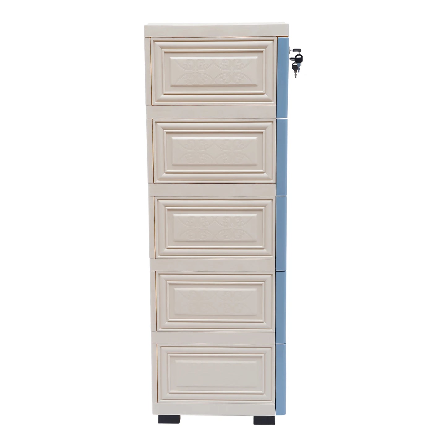 6 Drawer Plastic Dresser Storage Tower For Home Office And Bedroom