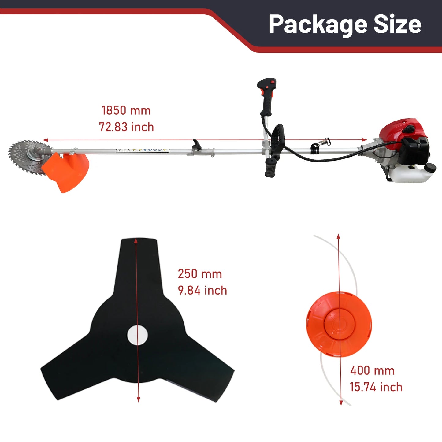 Gas Powered 2-Stroke Weed Wacker 4-In-1 String Trimmer