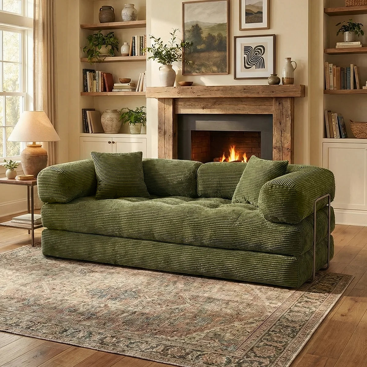 YQzyphyna Futon Sofa Bed 4 In 1 Convertible Couch For Living Room